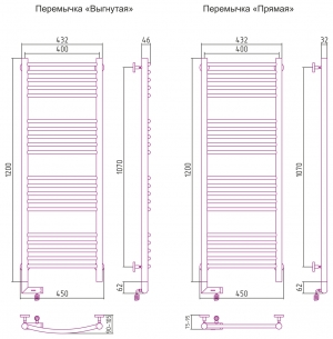 Полотенцесушитель электрический Сунержа Богема 2.0 1200x400